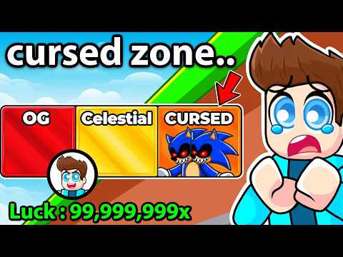 I FOUND A CURSED ZONE IN ROBLOX PUSH A LUCKY BLOCK !!