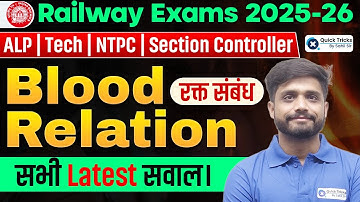 Railway Exams 2025-26 | Blood Relation Reasoning Full Concept + Latest Questions | Lakshya sir