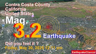 Contra Costa County, California Earthquake today now