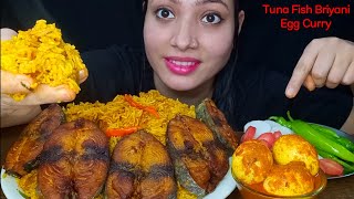 Eating Tuna Fish Briyani, Egg Curry | Briyani Eating Mukbang | Fried Fish Eating Show | Foodie JD