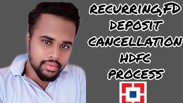 How to Recurring deposit,FD,cancellation in mobile application HDFC Bank by Nj Advice