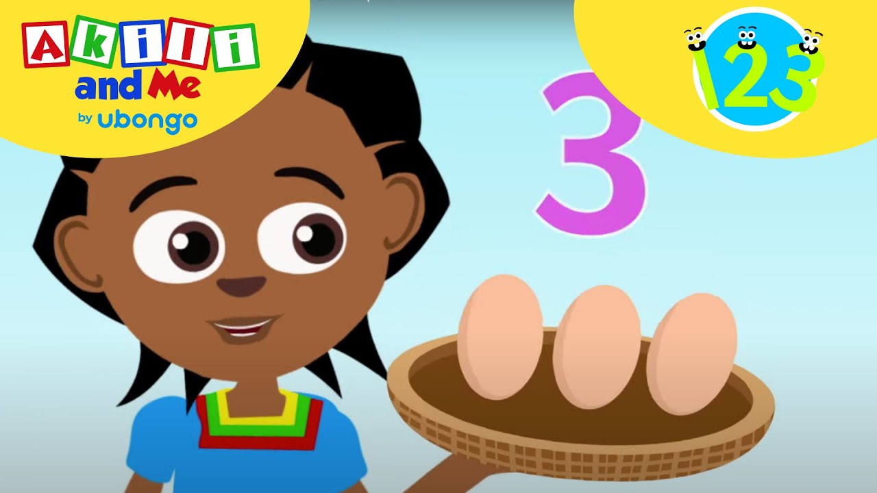 Simple Math for Kids (3-6 years) | Compilations from Akili and Me | African Educational Cartoons