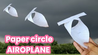 How to make paper circle airoplane make to egey #trending