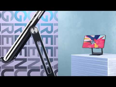 Подставка для телефона и планшета Ugreen LP263 4.7-7.9" настольная алюминиевая складная серая, видео 2