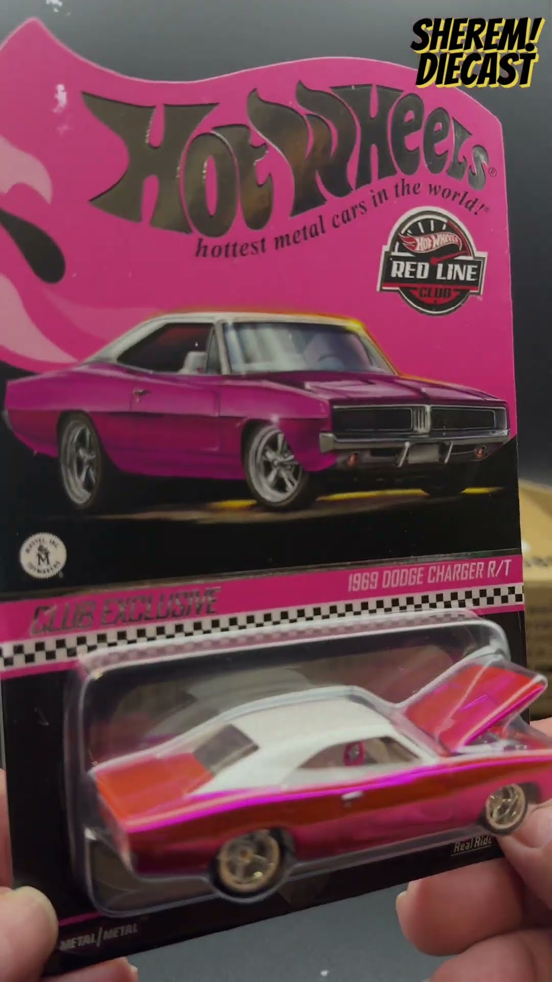 Hot Wheels RLC Dodge Charger 1969\" ピンク 1969 Dodge Charger R/T * PINK * Hot Wheels Redline Club RLC