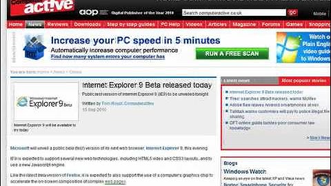 Internet Explorer 9 Preview
