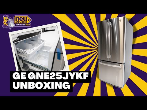 Unboxing the GE GNE25JYKFS 24.7 Cu. Ft. GE French-Door ...