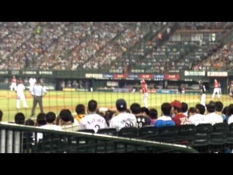 2014年7月18日マツダオールスターゲーム第1戦　西が丸を三振に打ち取る