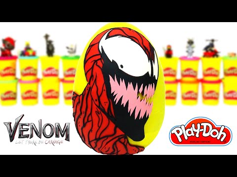 Venom Carnage Sürpriz Yumurta Oyun Hamuru PlayDoh Süper Kahraman Oyuncakları