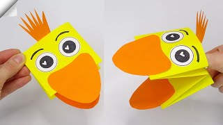 Moving Paper Toys How To Make A Paper Duck Paper Puppet