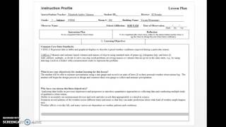 Elizabeth Ashley Johnson EDUC 5073 Lesson Plan sections 1-3
