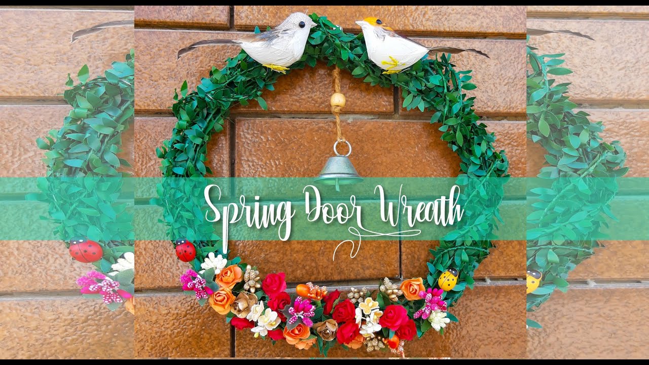 Spring Floral Wreath DIY How to make a wreath YouTube