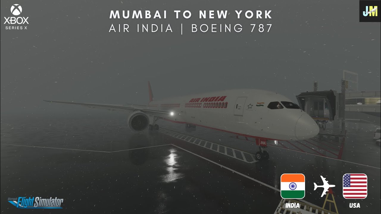 Mumbai to New York via Air India's Boeing 787 4K YouTube