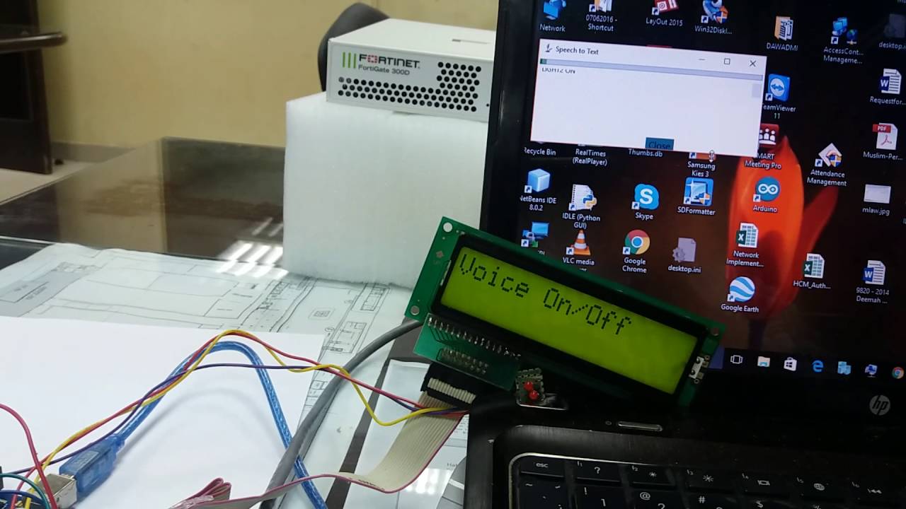 Speech to text to control arduino - YouTube