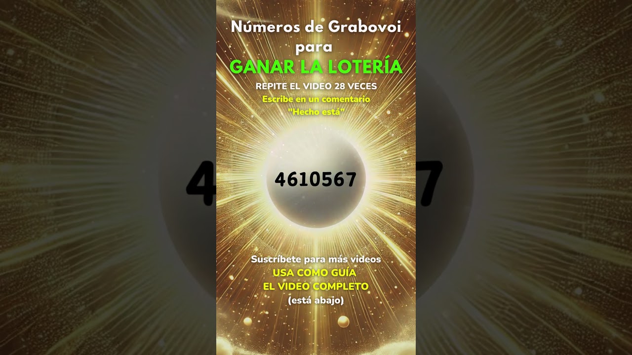 ✨ Números de Grabovoi para GANAR LA LOTERÍA ✨