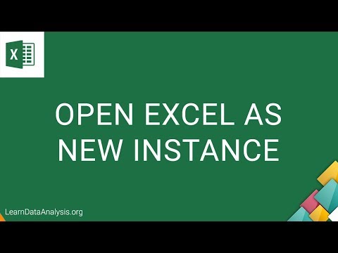 How to open Excel application as a new instance | MS Excel Tutorial