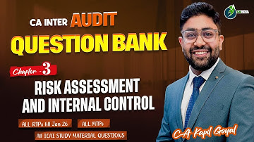 Ch 3- Risk Assessment & Internal Control | SA 315 | SA 320 | SA 330 Question Bank | CA Inter Audit