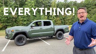 Everything to Know About Army Green 2020 Tacoma TRD Pro! Demo of Multi-Terrain Monitor.