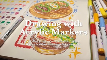 🥪 ART VLOG ✮ ⋆ ˚drawing with arrtx acrylic markers🥤