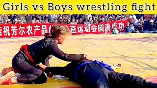 Brutal Ground Fight Female Vs Male Wrestling Ultimate Strength Test