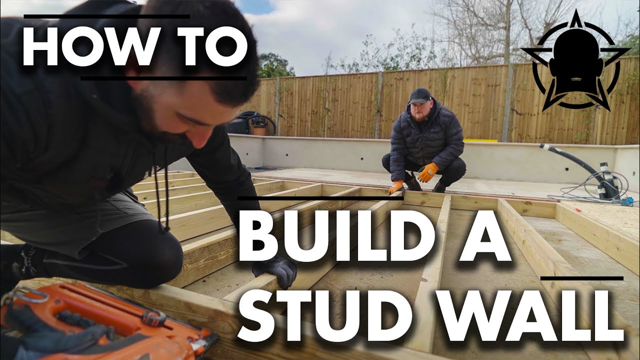 How To Build A Timber Frame Stud Wall Easily #gardenshed #diy - YouTube