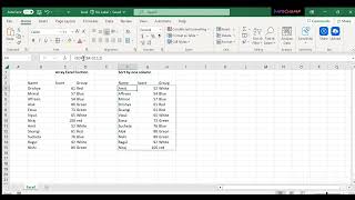 How to sort data by one column in Excel