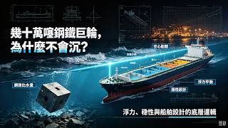 為什麼幾十萬噸的鋼鐵巨輪不會沉？答案沒你想的那麼簡單#船舶 #浮力 #鋼鐵巨輪 #工程 #物理 #船舶設計 #水線 #穩性 #科普影片 #知識分享 #航海 #物理原理 #船舶工程 #流體力學 #科技史