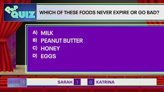 Pop Quiz: Which of these foods never expires or goes bad? | Studio 13 Live