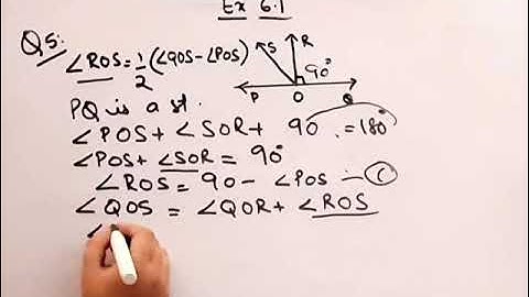 In Fig 6.17,POQ is line,Ray OR is perpendicular to line PQ I OS is another ray lying between ray OP