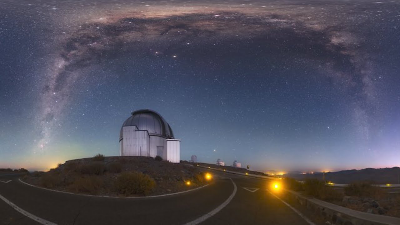 Stunning Panoramic Shows Milky Way Wrapping Around Telescope in Chile