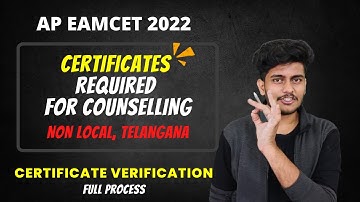 AP/TS EAPCET Certificate Verification Process || ALL Certificates Required For AP EAPCET