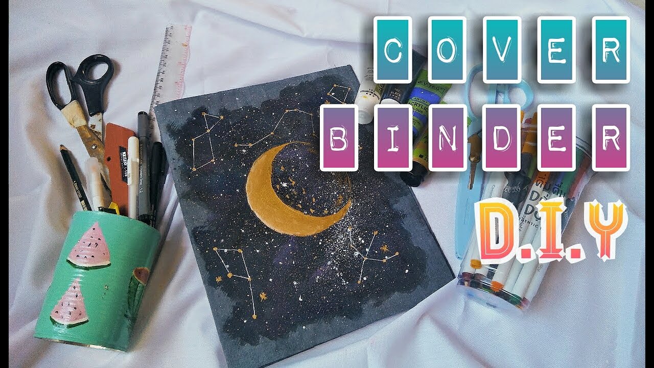 DIY cover binder Dari kain bekas. (indonesia) YouTube