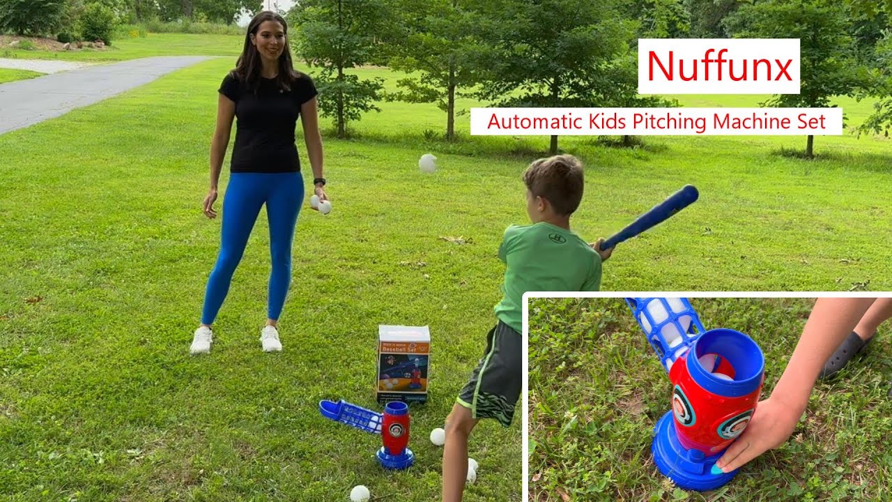 Kit Lanceur De Baseball Automatique – Télécommande, Batte Extensible 57 Cm, 5 Balles, Sac – Pour Enfants Dès 3 Ans