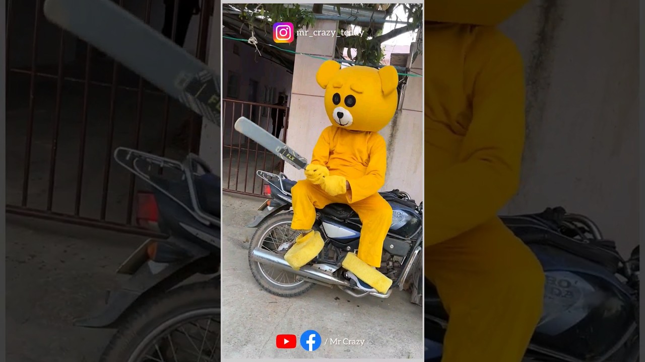 ⁣Funny Teddy 💛....................#comedy #prank #shorts #mrcrazy