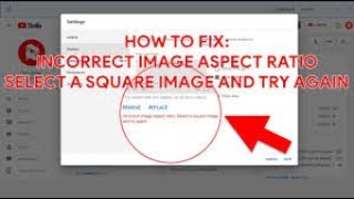 FIX [100% WORKING ] Incorrect image Aspect Ratio Select A Square Image  And  Try Again
