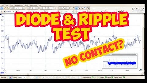 Capacitive Alternator Diode and Ripple Test Using A Scope