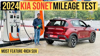 2024 Kia Sonet Facelift Mileage Test - Most Detailed Review