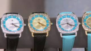 Judith Ripka Stainless Steel or Goldtone Sleeping Beauty Turquoise Watch on QVC