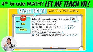 4th | TEST PREP w/ Standard, Word, & Expanded Form + Decompose Numbers | Math Help w/ Ms. McCarthy