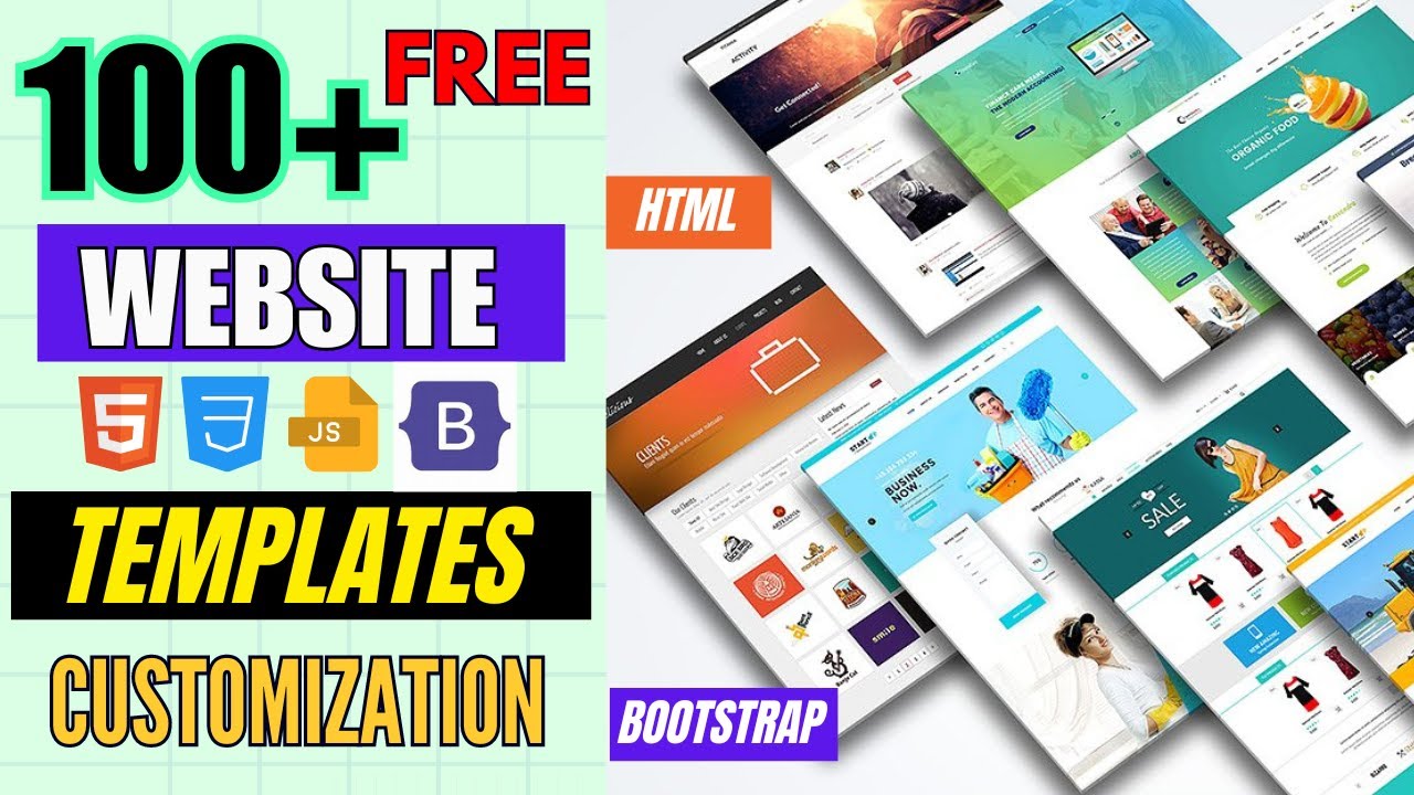 100+ Free Responsive HTML Website Templates | Easy Customization Tips ...