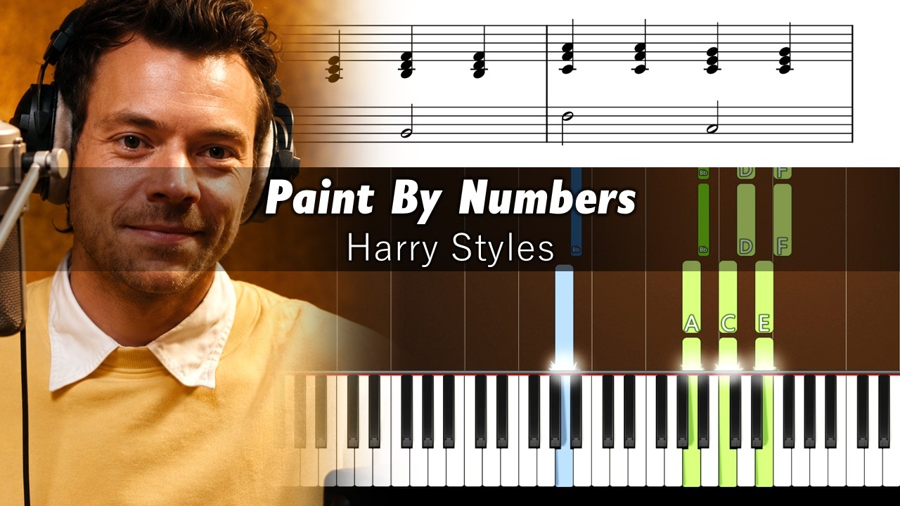 Harry Styles - Paint By Numbers (Live) - Accurate Piano Tutorial with Sheet Music