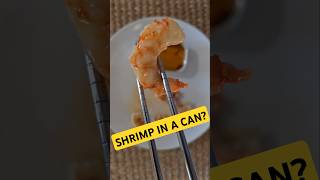 Shrimp in a can, Spin for Tin! Prawns in olive oil, chili and galric #food #fyp #trending #prawns