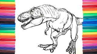 T-REX - Coloring Pages draw coloring drawing  Tobu - Candyland [NCS Release]
