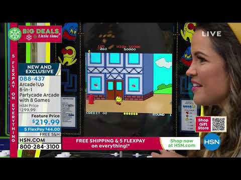Arcade1Up 8in1 Ms. PacMan Partycade Arcade with 8 Games from HSNtv