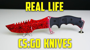CS:GO KNIVES IN REAL LIFE!! (Huntsman Elemental Knives) - Part 3