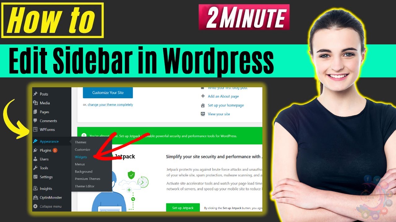 How to edit sidebar in wordpress 2024 YouTube