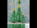 Miniature Christmas Tree Holiday Decoration Set Modern Design Tabletop Centerpiece Table Display ...