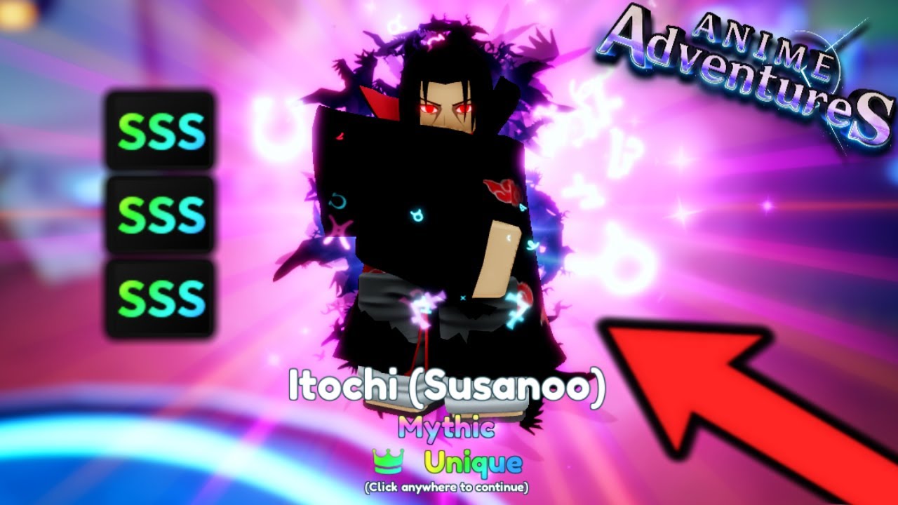 UNIQUE ITACHI (SUSANO) SSS MAX STATS SHOWCASE - Anime Adventures 