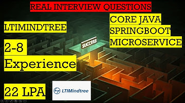 Core Java, Java 8, Spring Boot, Microservice Interview Questions | LTIMindtree | Real Interview