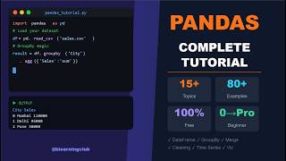 Learn Pandas in One Video — Python Data Analysis Complete Tutorial | DataFrame, GroupBy, Merge